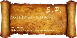 Soltész Polidor névjegykártya